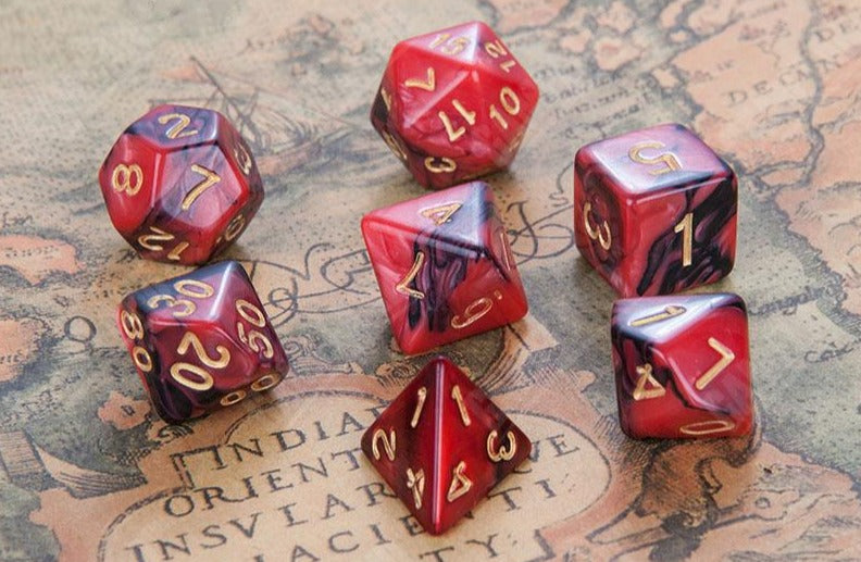 FREE Today: Red Marble Dice Set
