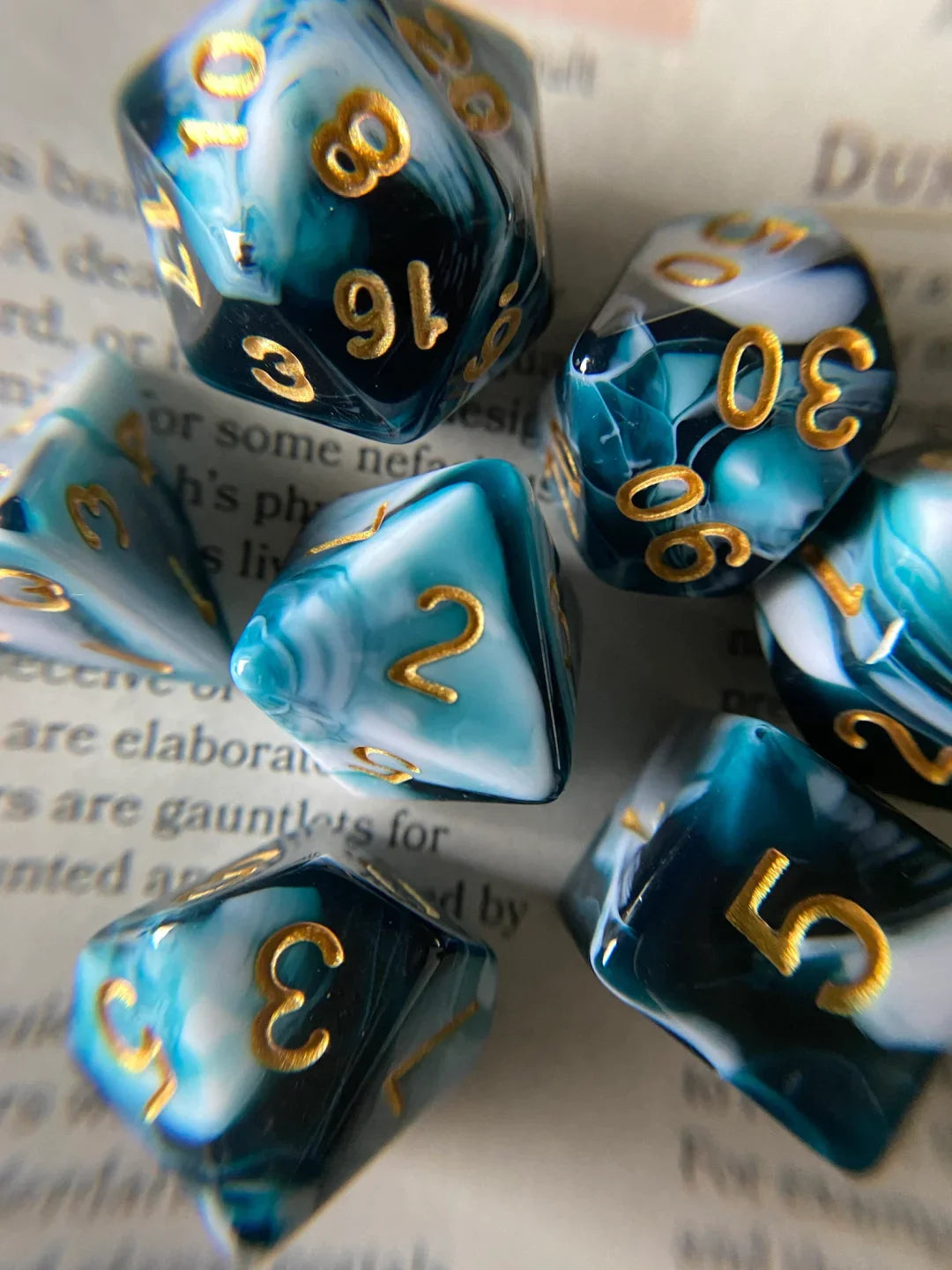FREE Today: Wave surfboard theme Blue Crush dnd dice set