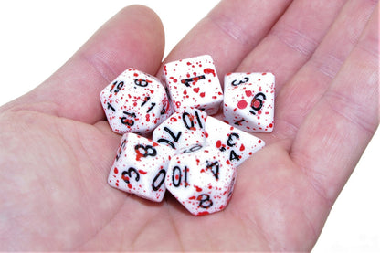 FREE Today: Blood-Splattered Polyhedral Dice Set